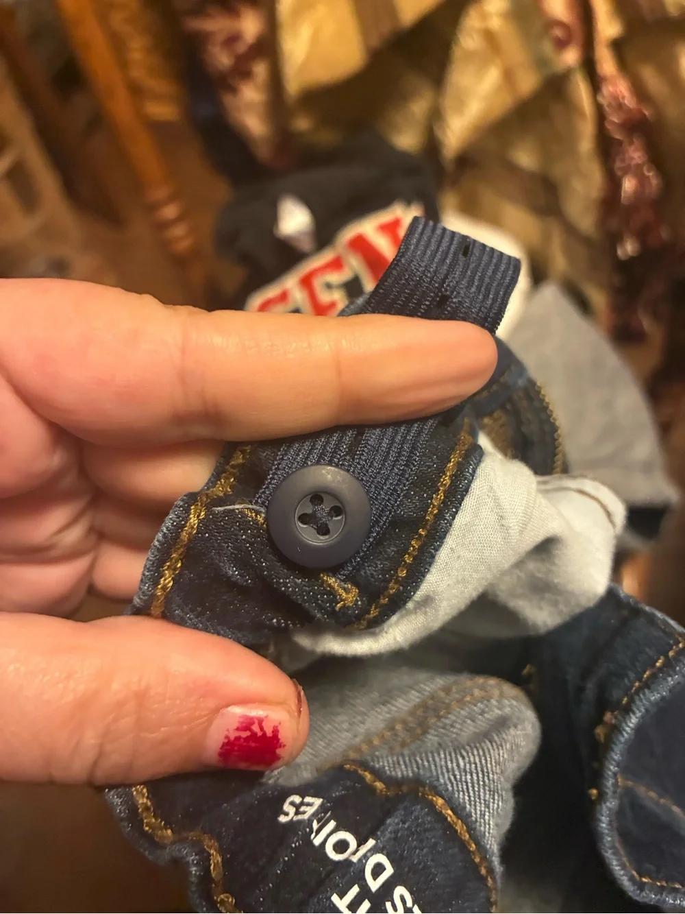 The Children's Place Navy Blue Elastic Waist Jeans